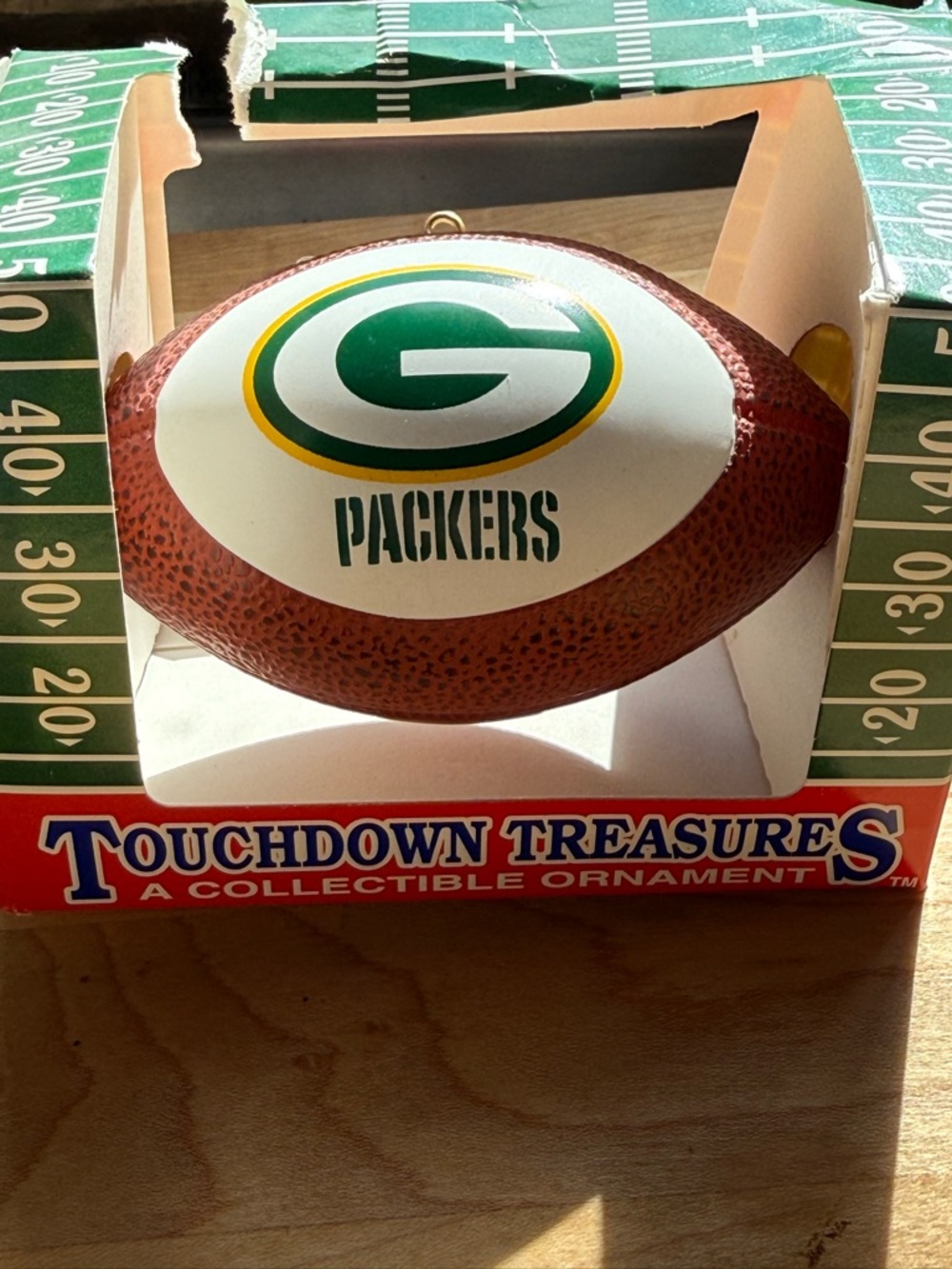 Green Bay Packers Football Ornament